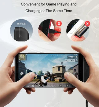 5A Trajne Komolec Adapter Mobilne Igre Tipa C Hitro Polnjenje Podatkovnega Kabla S Pomožni Ročaj Za Huawei Xiaomi iphone