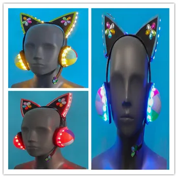 Vroče Prodaje Ljubezen živi Cyber Idolized LED Slušalke/izhod za slušalke cosplay prop Vsi člani naglavni del je lahko osvetljeno za Halloween party