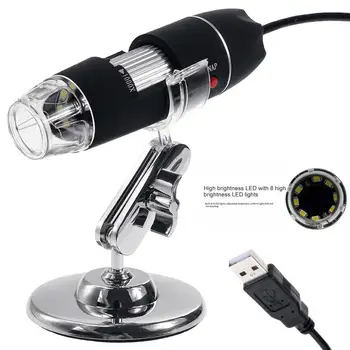 Nastavljiv 1600X 2MP 1080P 8 LED Digitalni Mikroskop Tip-C/Micro USB Lupo Elektronski Stereo USB-Endoskop Za Telefon, RAČUNALNIK