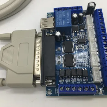 5 Osni CNC Zlom Odbor Vmesnik USB+ 25 Zatiči Kabel za Koračnih Voznik MACH3 CNC Usmerjevalnik Odbor za Nadzor 3D tiskalnik