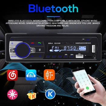 Hikity Autoradio 12V JSD-520 Avto Radio Bluetooth 1 Din Avdio MP3 Predvajalnik, Stereo AUX-FM Sprejemnik Daljinski upravljalnik
