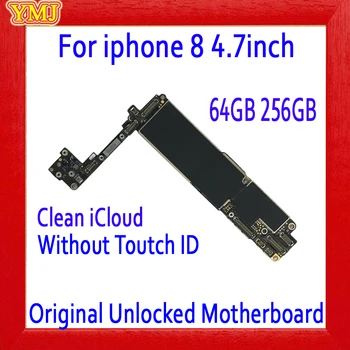64GB 256G Brezplačno iCloud Za iphone 8/8 Plus Matično ploščo Z/Brez Dotik ID, Original Odklenjena za iphone 8Plus 5.5 palčni Mainboard