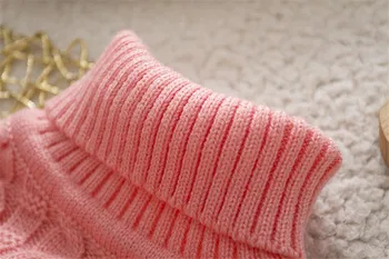 Otroška dekliška jopica jeseni/pozimi nositi toplo risanka sweatershirt otroci puloverji vrhnja oblačila novorojenčka turtleneck oblačila