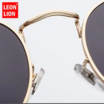 LeonLion 2021 Kovinski Ovalne sončna Očala Ženske Ogledalo, Classic, Retro Vintage Ulica Premagal Očala Moških Vožnje Oculos De Sol UV400