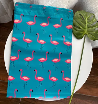 25x35cm (10*13.5 palčni) Modra Flamingo Poli Mailer Lepilo Ovojnice Vrečko Kurirja Čevlji Šal, Rokavice Plastične Darilo Poštni Mošnje