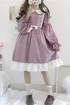 Poletje lolita obleko dnevno japonski kawaii dekle viktorijanski obleko sladko srčkan lutka ovratnik tea party gothic lolita tea party loli cos