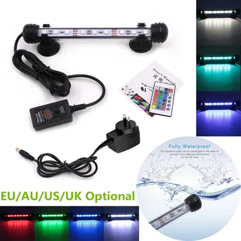 RGB vodoodporna LED Akvarijske Luči Fish Tank lightbar Bela Potopne Podvodni Posnetek Lučka Vodnih Dekor ZDA/EU/UK