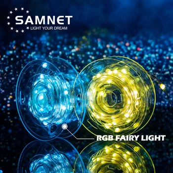 Nova LED RGB Božič Pravljica Luči 200+ Osvetlitev Način Nepremočljiva Garland Niz Luči Za Zunanjo Dekoracijo Počitnice Razsvetljavo