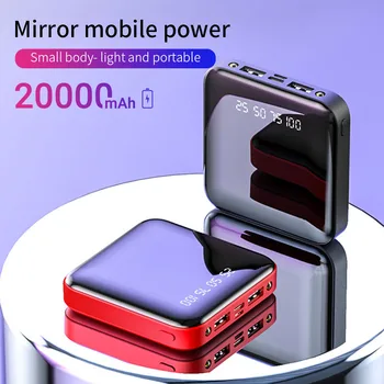 FLOVEME 20000mAh Mini Power Bank Za Xiaomi Mi iPhone Prenosni Polnilec LED Ogledalo Moči Banke Zunanji Baterijski Paket Powerbank