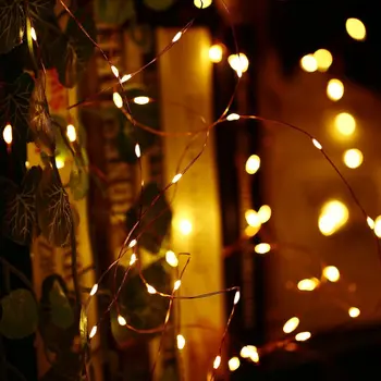 Sončne elektrarne Niz Lahka, vodoodporna LED Luči 10M/20M LED Bakrene Žice svetilke Za Zunanjo Božično dekoracijo luči