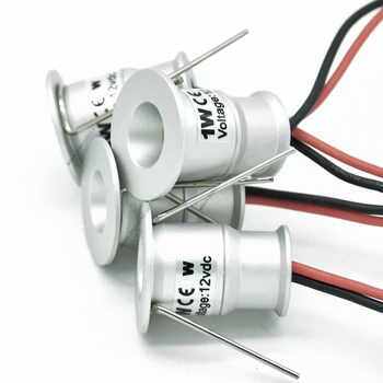 12PCS LED + IP67 Mini Voznik Transformator IP65 1W 12Vdc Mini Downlight D15mm Strop Spot Luči CE za Zunanjo Steno Stopnice
