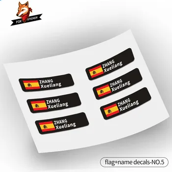 Cestni Kolo okvir zastavo osebno ime po meri Voznika ID nalepke Gorsko kolo zastavo ime nalepke po meri
