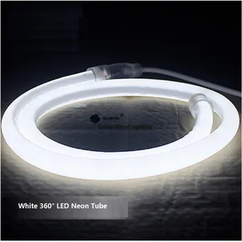 1-10 m 16 mm standard premer okrogle Neon flex,120pcs 2835/m, 360-stopinjski razsvetljavo led neon cevi ,220-240V led prijavite odbor cev