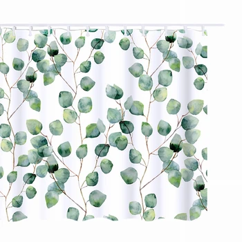 Tuš Zavese 3D Tiskanje Nepremočljiva Zelenih Rastlin Cvet Zavese Stroj Tkanine, Tuš Zavese, Kopalnica 180x180cm