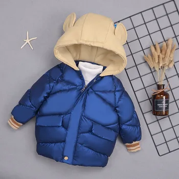 Fant toplo hooded outwear otrok 20 zimski plašč Pismo longjacket plašč oblačila otroci oblačila baby toddler zimske jakne dekleta