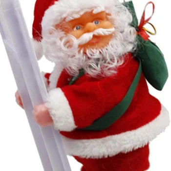 Animirani Plezalni Božiček na Lestev, Električni Santa Claus Igrača Božično Drevo Stenski Okraski Okraski, Zaprtih na Prostem