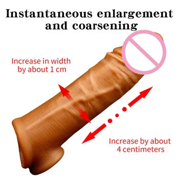 Tekoče Silikona Za Večkratno Uporabo Penis Extender Rokav Z Vibracijsko Glan Moški Petelin Širitve Kondomi Pri Moških Dildo Ojačevalec