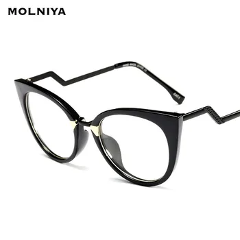 Nova Mačka Oči Očala Okvirji Moški Ženske blagovne Znamke Oblikovalec UV400 Optični Modni Očala Računalniške Očala, Moda Recept za Očala