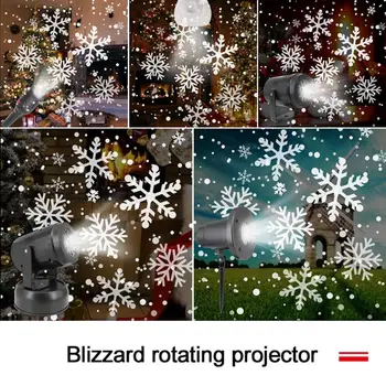 Obračanje Snežinka Projektor Božič Snežinka Projekcija Svetlobe V Zaprtih Prostorih Vrt Lasersko Projekcijo Luči Doma Dekorativne Luči