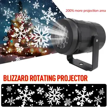Obračanje Snežinka Projektor Božič Snežinka Projekcija Svetlobe V Zaprtih Prostorih Vrt Lasersko Projekcijo Luči Doma Dekorativne Luči