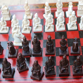 Lesene Mednarodna Šahovska Garnitura Terakota Bojevniki Šahovske Figure, Šah Igre Božično Darilo Potovanja Igre, Šah Igre Chessmen
