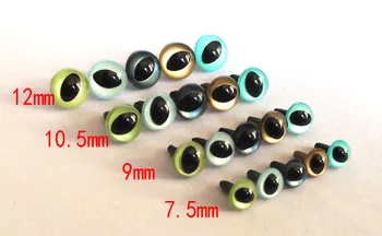 40pcs 7,5 mm-12 mm mešani velikost mešane barve igrače mačke oči, lahko izberete