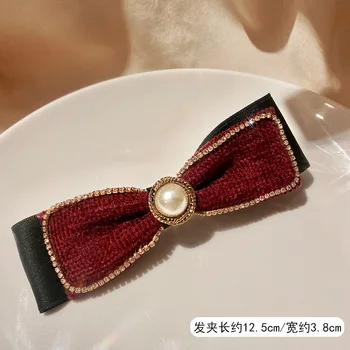 Vintage Tkanine Lok Lasnice sponke za Lase Moda Luksuzni Nakit Flash Kristalno Nosorogovo naglavni del korejski Pribor za Ženske