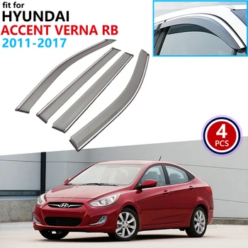 Za Hyundai i25 Naglas Verna RB 2011~2018 Okno Vizir Vent platnene strehe, Dež Stražar Ter Primeru Zavetišča Strani Zaščititi Dodatki