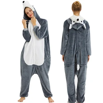 Nove Zimske Samorog Pižamo Kigurumi Odrasle Živali Onesies za Ženske Pižame bo Ustrezala Risanka Božič Halloween Kostum Toplo Onesie