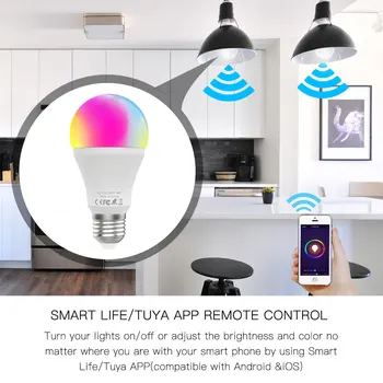 WiFi Smart Zatemniti LED Žarnica 9W,RGB C+W ,Pametna Življenje Tuya App Remote Control Delo z Alexa Echo googlova Domača stran E27