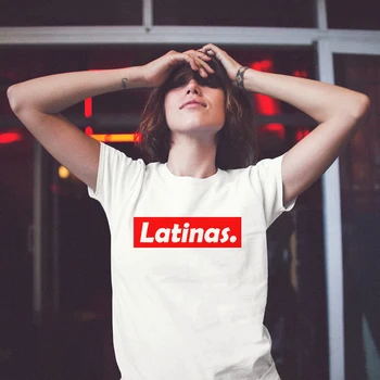 Latinas Tiskanje Majice s kratkimi rokavi Ženske Poletje Kratek Rokav Slogan T-shirt Moletom Ne Tumblr Tees Vrhovi Feministične Majica
