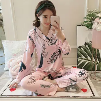 2020 Jeseni Porodniškega Pižamo Dojenje Nosečnice, Doječe Pajama Set Top Hlače Sleepwear Nosečnosti Nightgown Oblačila
