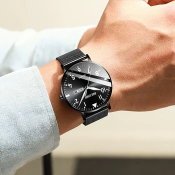 2020 Nov Modni Ultra-tanek Watch Moških Vrh Luksuzne blagovne Znamke Casual Moški iz Nerjavečega Jekla Očesa Trak Poslovnih Ura Moških Zapestje Gledati