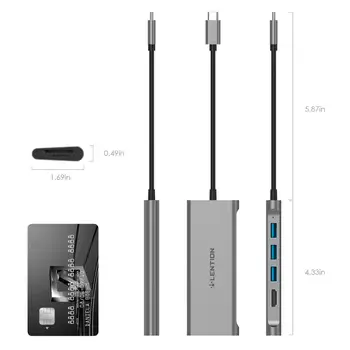 USB C HUB Tip C za Multi USB 3.0 HUB HDMI Adapter Dock za leto 2020 MacBook Pro13 Huawei Mate 30 USB-C Splitter Port Card Reader