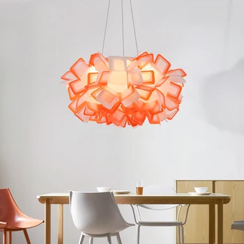 Italija Design Roža Obesek Stropne Svetilke PP Akril Lampshade Cvet Obliko LED Stropa Viseče Luči za dnevno Sobo, Spalnico