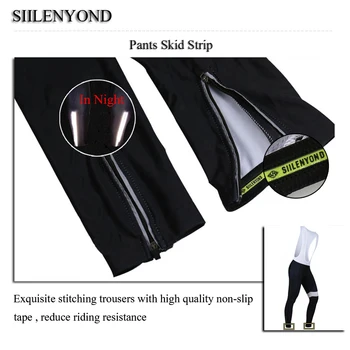 Siilenyond 2019 Pozimi 3D Gel Oblazinjeni Kolesarjenje Hlače Pro Shockproof MTB Kolo Kolesarjenje Nogavice Anti-slip Kolesarjenje Hlače Za Moške