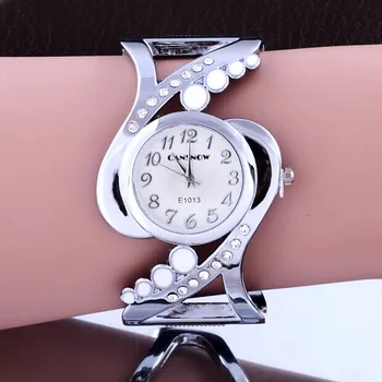 Ženske Bangle ročno uro Quartz Crystal Luksuzni relojes Nosorogovo modni ženski zlato ure eleagnt mujer saati ura feminino