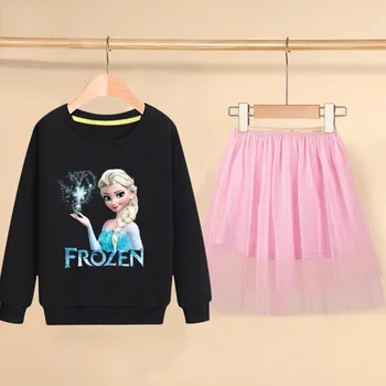 Disney Dekle Obleko Baby Otroci Oblačila Princesa Zamrznjene Ana Elsa Dress Snow Queen Cosplay Kostum Stranka Rojstni Dan Otroci Oblačila