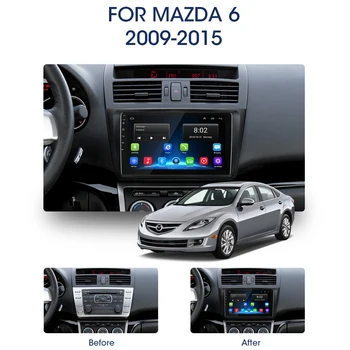 2 Din avtoradio, Predvajalnik za Mazda 6 Rui krilo 2008-Android 9.1 Avto Auto Stereo GPS Navigacija Vodja Enote za Avdio
