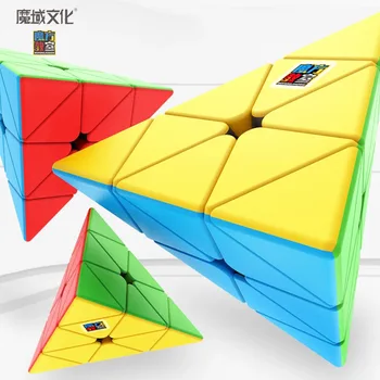MoYu Cubing Razredu Piramida Magic Cube 3x3 Cubo Nalepke Magico Puzzle Rubix Kocka Izobraževalne Gan Darilo Otroci Igrače za Otroke