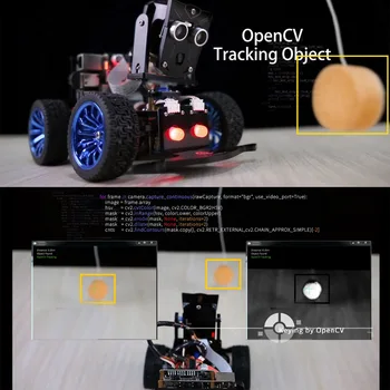Adeept Mars Rover PiCar-B WiFi Brezžično Smart Robot Komplet za Raspberry Pi 3 Model B+/B/2B, Prepoznavanje Govora, OpenCV Cilj