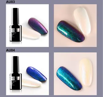 Beautilux Nohtov, Gel lak, Aurora Opal, Bleščice, Barvni Gel lak za Nohte Soak Off UV LED Nohte Art Design Gel lak za Nohte 10 ml