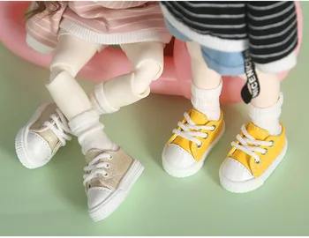 BJD lutka čevlji, primerni za 1/3 1/4 MSD YOSD velikost platno čevlji candy barve priložnostne čevlji lutka dodatki