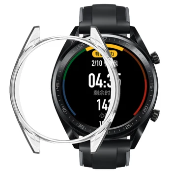 Nanašanje Zaščitnih Odbijača TPU Ohišje za Huawei Watch GT Pokrov, Okvir Mehki Silikonski Watch Primeru za Huawei Pametno Gledati GT