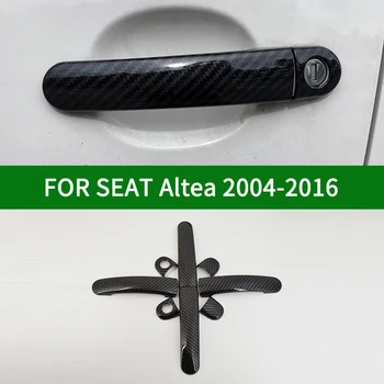 ZA SEAT ALTEA XL/Freetrack 2004-2016 Opremo sijajni ogljikovih vlaken vzorec ročaj vrat zajema trim2008 2009 2010 2011 2012