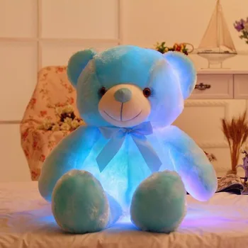 Ustvarjalne prižgejo LED medvedek Nagačene Živali Plišastih Igrač Pisane Žareče medvedek Rojstni dan, Božično Darilo za Otroke Otrok