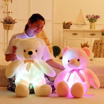 Ustvarjalne prižgejo LED medvedek Nagačene Živali Plišastih Igrač Pisane Žareče medvedek Rojstni dan, Božično Darilo za Otroke Otrok
