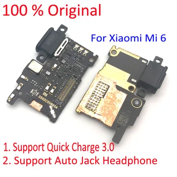 Polnjenje prek kabla USB Vrata za Polnilnik Odbor Flex Kabel Za Xiaomi Mi 6 Mi6 Dock Priključite na Priključek Z Mikrofonom Flex Kabel