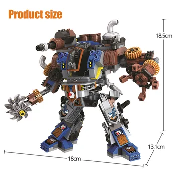 371pcs Mesto Starost Pare varuje lastniškega deleža Robot gradniki Mehanske Roboti Bojevnik Številke Opeke Igrače za Fante