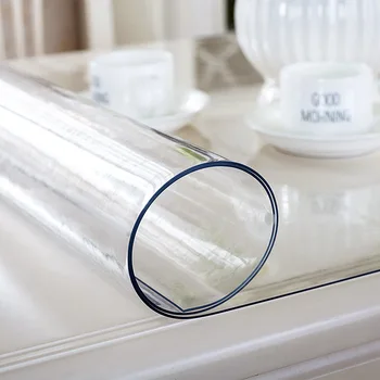 IHAD Nepremočljiva PVC Prt Pregleden s Vzorec Kuhinjski Mizi Kritje Oilproof Mehko Krpo iz Sijajnega Stekla Prtom 1,0 mm